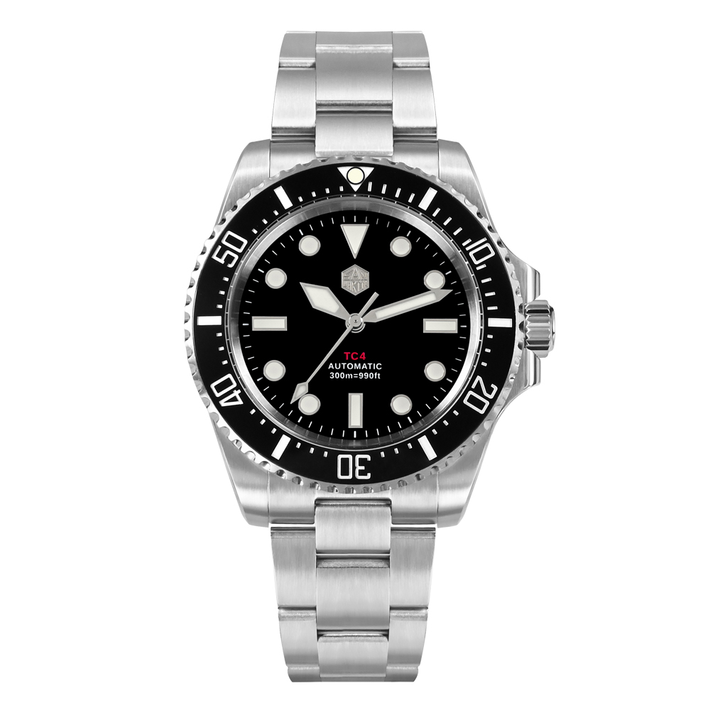 San Martin 40mm GR5 Titanium Luxury Men Diving Watch Helium Device Automatic Mechanical Watches Sapphire BGW-9 Waterproof 300m. 