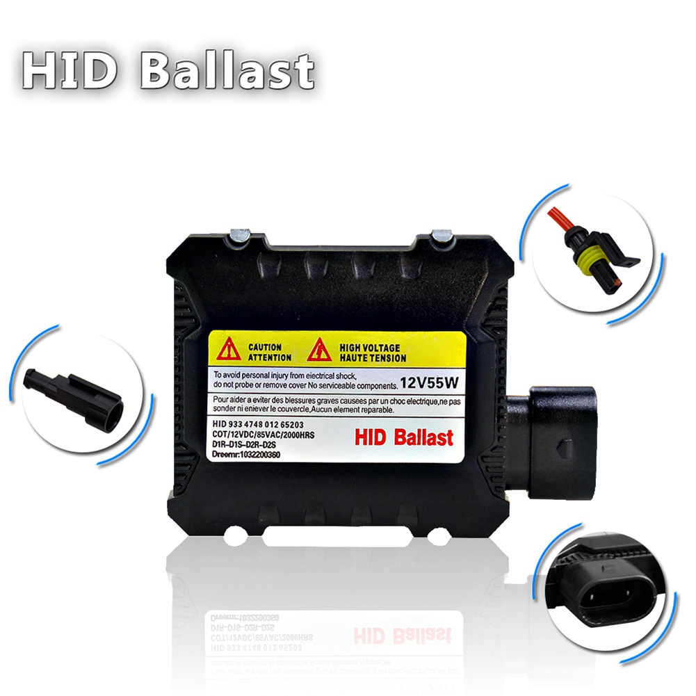 4x 55W HID Bi Xenon Ballast 12V Digital Slim Ballast Fast Bright Electronic Ballast for H1 H3 H3C H4-1 H4-2 H7 H8. 