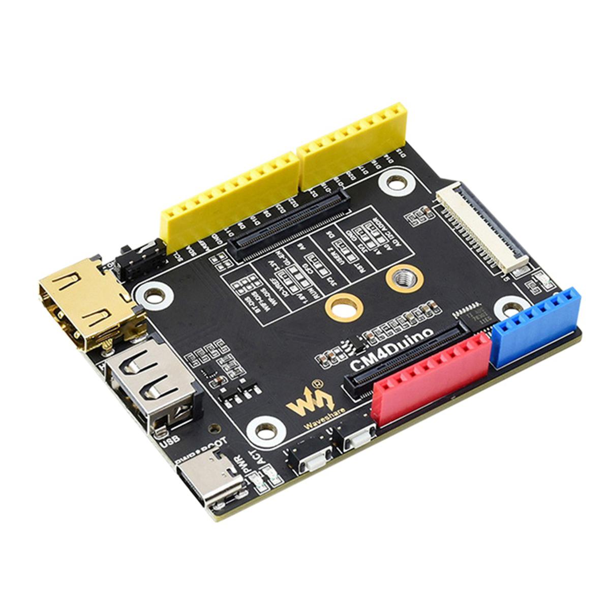 Waveshare for Raspberry Pi CM4-Duino Base Board Compatible HDMI USB M.2 Interface Supports Arduino Ecology System