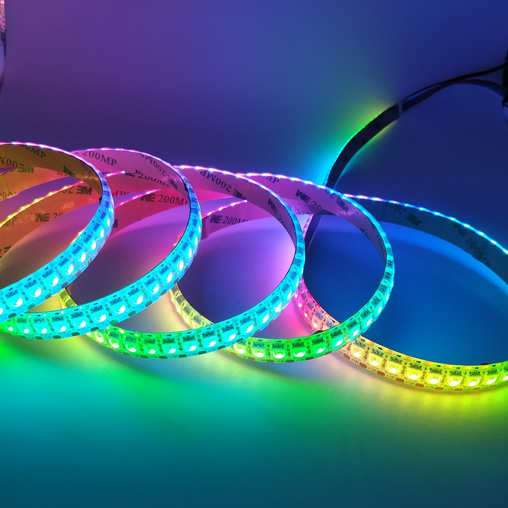 12V WS2815 LED Strip Lights WS2812B WS2813 Updated Individually Addressable LED Dual- 30/60/144 Leds/m-Black PCB-1m 30 IP30--. 