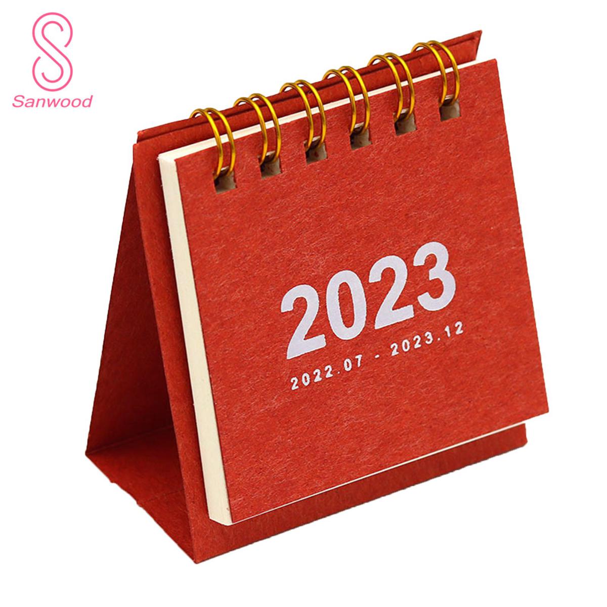 Mini Desk Calendar Portable 2023 Small Stand Up Desk Calendar