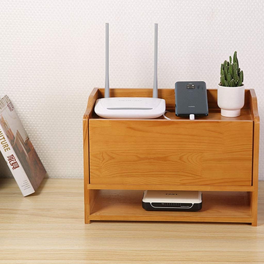 Wall shelf floating TV cabinet Top Box Router Sky Box set wire shelf finishing box shelf for routers, remote controls, TV stand, WiFi, multimedia she. 