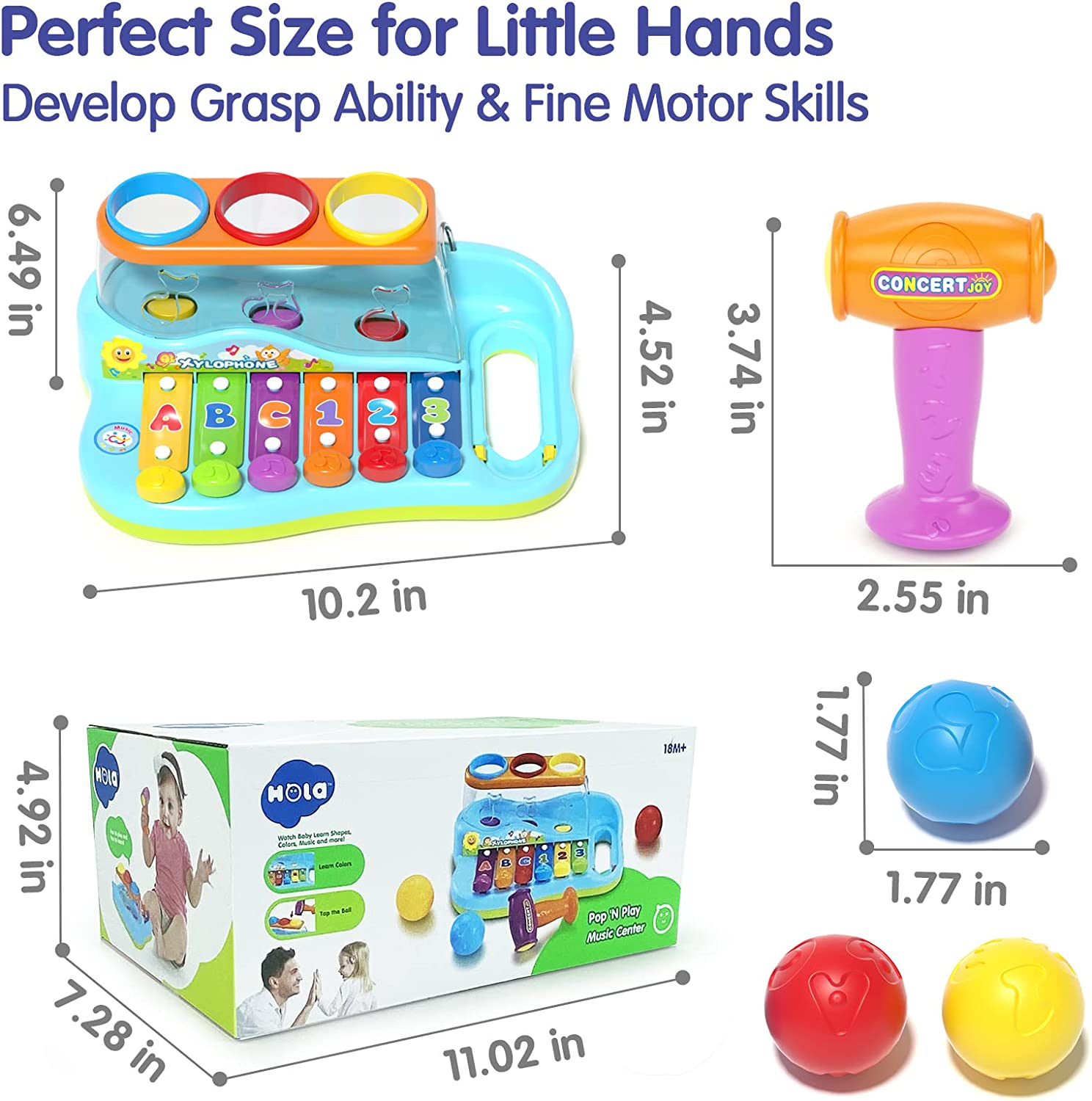 Baby Toys 12-18 Months Montessori Toys for 1 Year Old Girl Gifts, 1 Year Old Toys Pound Toy with Xylophone Toys for 1 Year Old Boy Gifts, Music Developmental Toddler Toys Age 1-2 Baby Boy Girl Toys. 