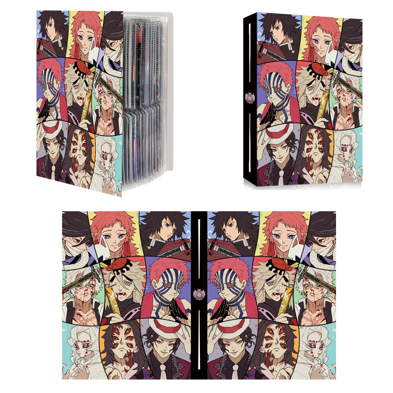 240PCS Demon Slayer Card Album Map Letter Folder Binder Notebook Game Card Collection Gift Toy Kamado Tanjirou Kamado Nezuko. 