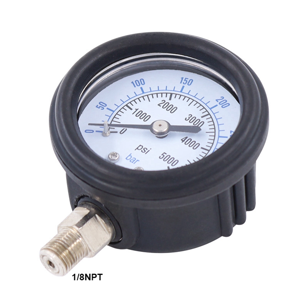 Scuba Diving Air Vertical Manometer for Fill Station Double-Range 350Bar High Pressure Gauge 1/8Npt. 