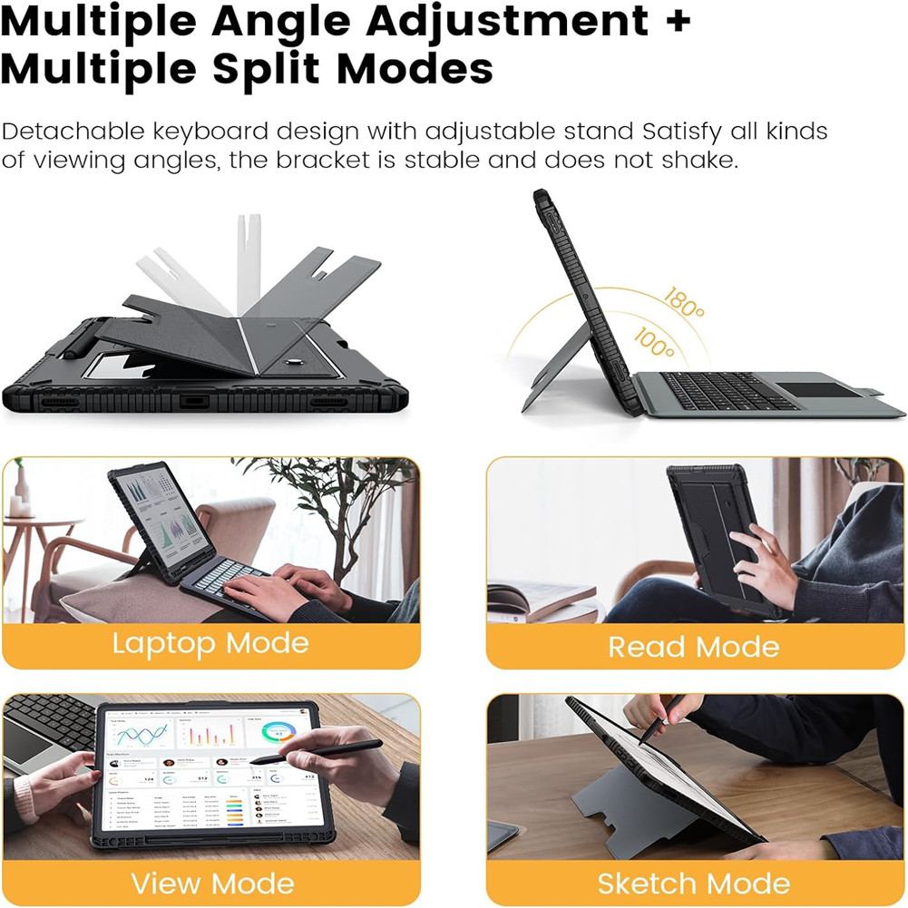 Magic Keyboard For Samsung Galaxy Tab S10+ Case Nillkin Backlight Bluetooth Keyboard Cover For Samsung Galaxy Tab S9/S9 + Cases. 