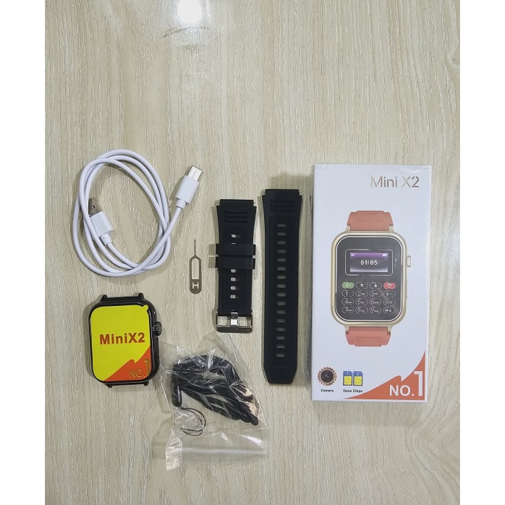 Mini X2 Ultra Smart Watch Dual Sim Camera. 