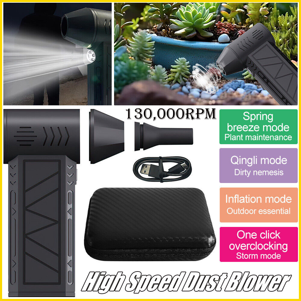High Speed Mini Blower Low Noise Compact Size Efficient Design Jet Blower Lightweight Powerful Fan for Home Use Outdoor Events. 