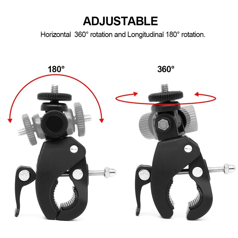 Bicycle Camera Mount Bike Motorcycle Handlebar Handle Bar Tripod Clip Adapter Action Camera Part For Gopro Hero 11 10 9 8 7. 
