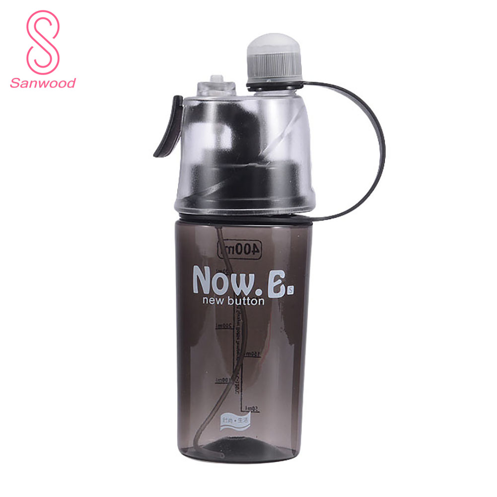 400ml/600ml Outdoor Sports Gym Portable Creative Spray Drinking Water Bottle