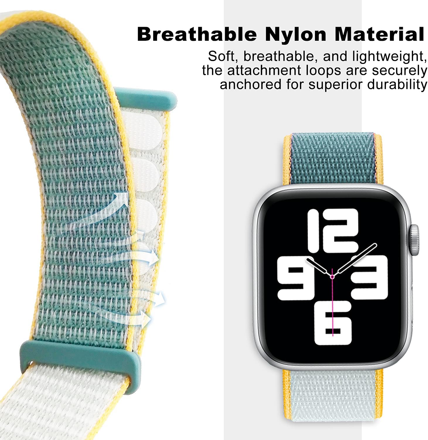 45mm/49mm New Edition Sport Nylon Fabric Adjust Strap For iWatch Series 8/7 Smartwatch. 