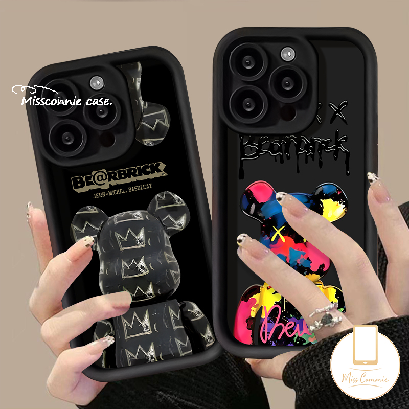 MissConnie Trend Brand Violent Bear Cool Phone Case for Redmi 9A 12C 12 9 A1 10C 9T 10A 9C NFC A2 Redmi Note 10 8 11 9 12 10s Pro Max Mi 12 11 Lite POCO M3 C55 X5 Fashion Bear Soft Cover. 
