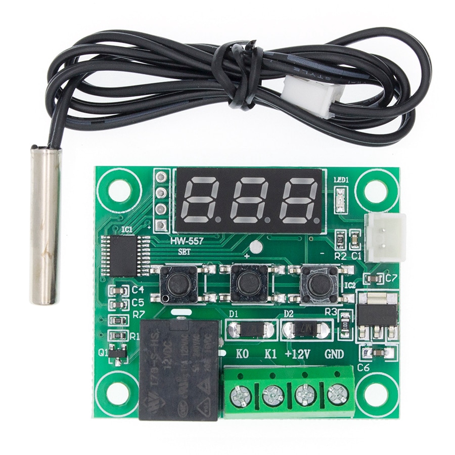W1209 Digital Temperature Control Circuit with Casing Clear Acrylic Case Shell Housing. 