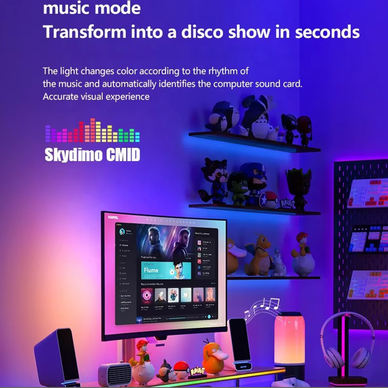 Skydimo Color Music Game Sync 24 Screen Gaming Amosphere Ambient Smart TV Monitor LED Strip Backlight Light for Computer Screen. 