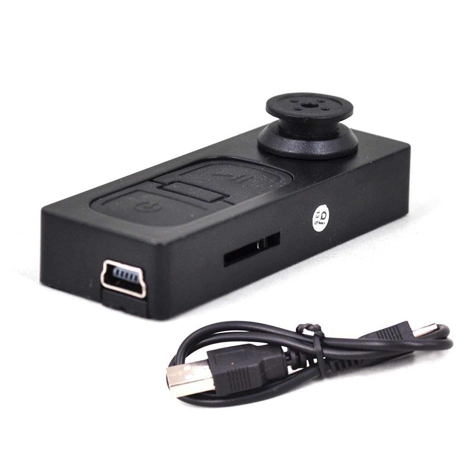 Camera Wired HD Audio and Video Recorder 720p Mini Secret Cam in Button Shape DVR action camera. 