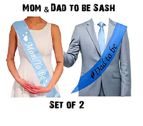 Dad to be & Mom to be sash for baby shower program