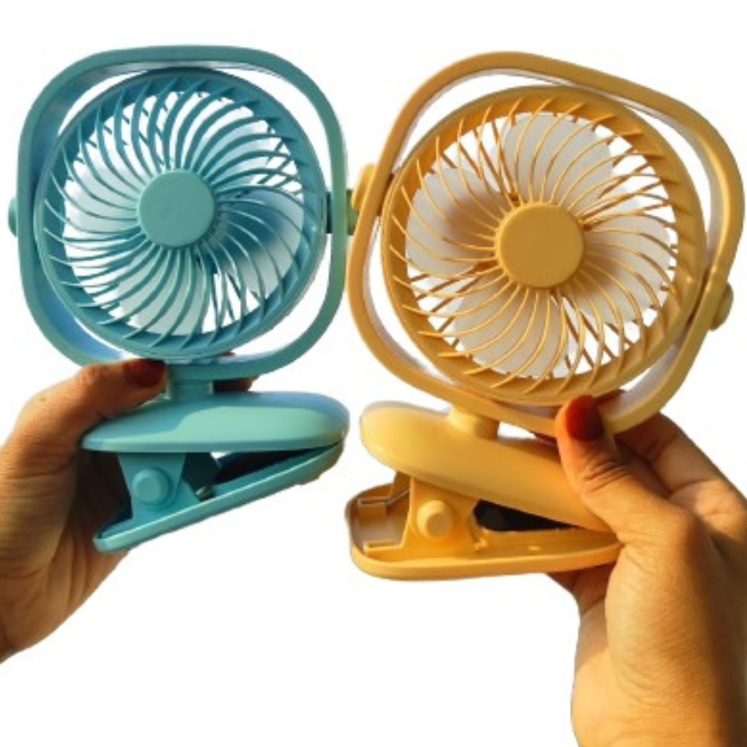 Very Stylish Portable Clip Mini Fan Personal Desk Fan USB Rechargeable Cooling for Outdoor Camping Golf Cart Stroller Home Office. 