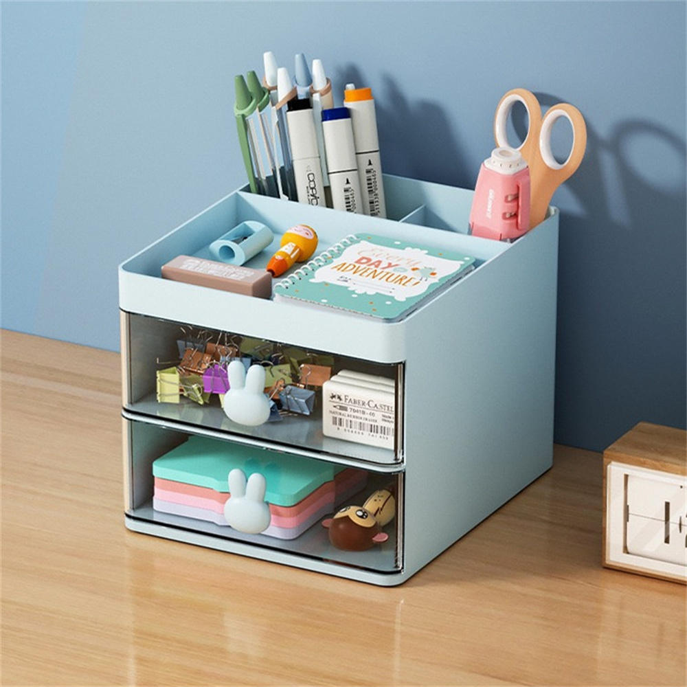 Makeup Desktop storage box Compact Plastic Cosmetic Cosmetics storage Drawer divided plastic box for Vanity table Bathroom Bedroom Cosmetics store Travel. 