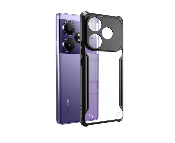 Spazy Case® Realme GT Neo6 SE 5G / Realme GT 6T 5g Back Cover | 𝐑𝐞𝐚𝐥𝐦𝐞 𝐆𝐓 𝐍𝐞𝐨𝟔 𝐒𝐄 𝟓𝐆 / 𝐑𝐞𝐚𝐥𝐦𝐞 𝐆𝐓 𝟔𝐓 𝟓𝐠  Transparent Crystal Clear Hard PC Back Case with TPU Bumper, Drop Protection Case for 𝐑𝐞𝐚𝐥𝐦𝐞 𝐆𝐓 𝐍𝐞𝐨𝟔 𝐒𝐄 𝟓𝐆. 