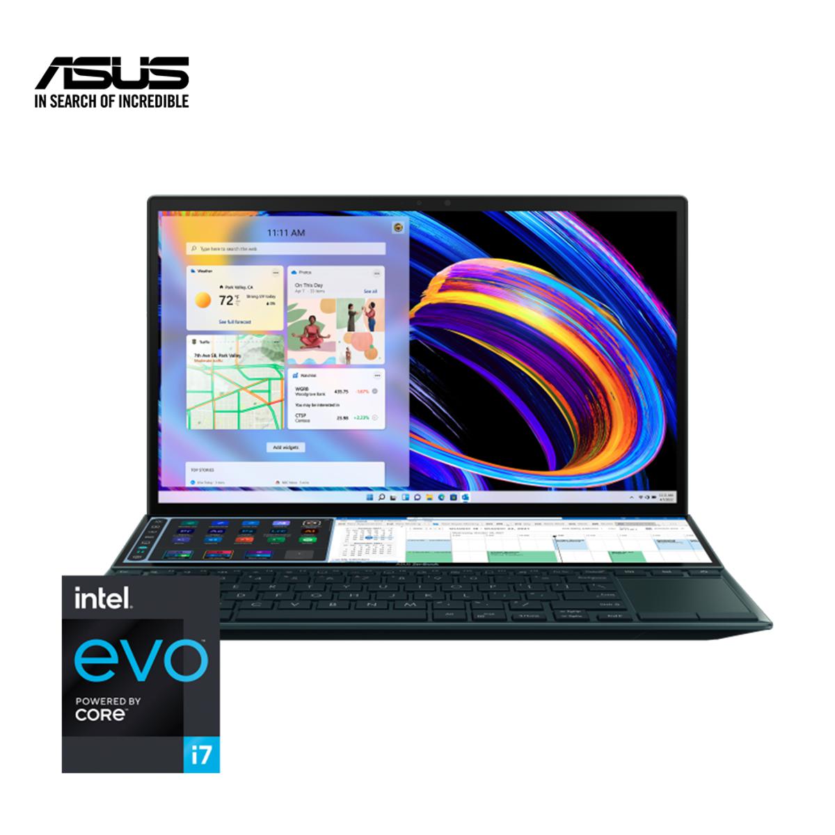 ASUS Zenbook Duo 14 UX482EAR Core-i7 11th Gen Laptop - 16GB LPDDR4X RAM - 512GB SSD - Intel Iris Xe Graphics - Celestial Blue #UX482EAR-KA433W. 