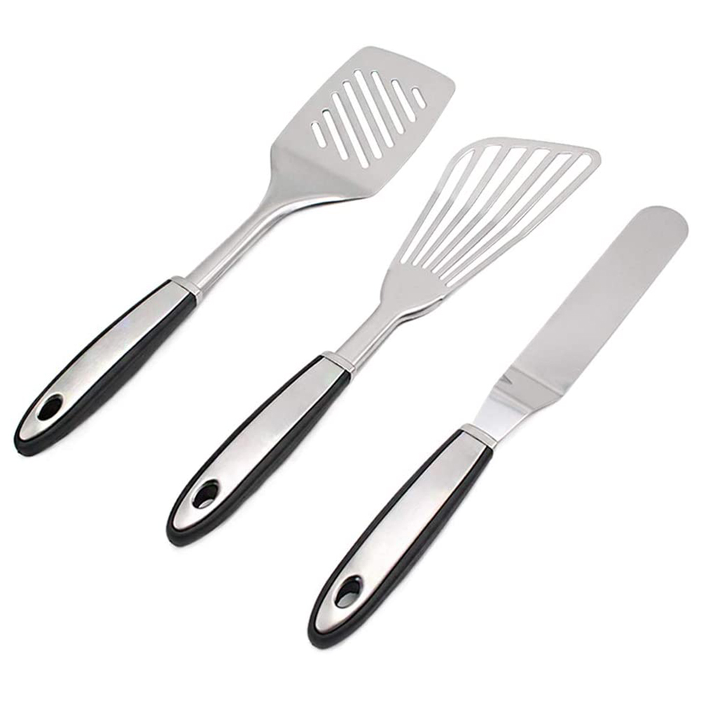 3 Pieces Stainless Steel Spatula Set Heat Resistant Spatulas Kitchen Utensil Perfectfor Cooking Grilling Bbq And More Buy Online At Best Prices In Bangladesh Daraz Com Bd