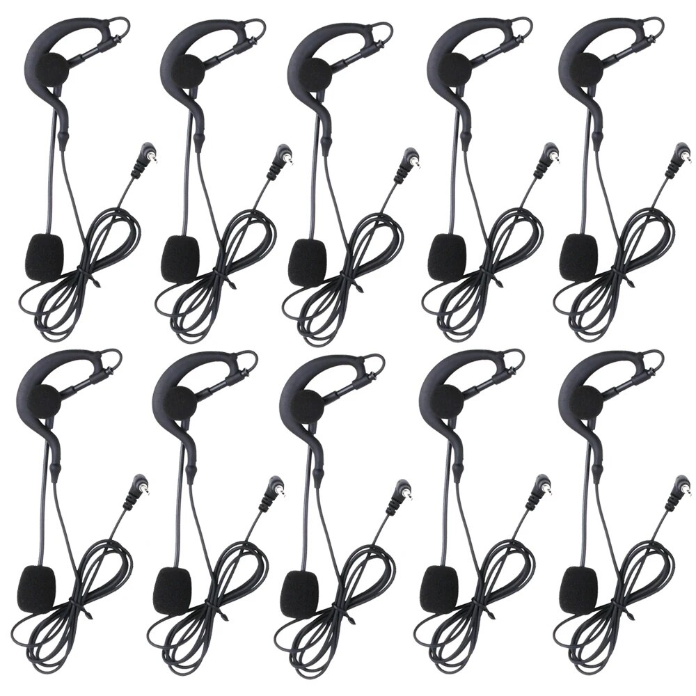 10/1PCS Referee Headset Earhook Headphone For EJEAS V6C Vnetphone FBIM 3.5mm Full Duplex Headphone Referee Intercom Accessory