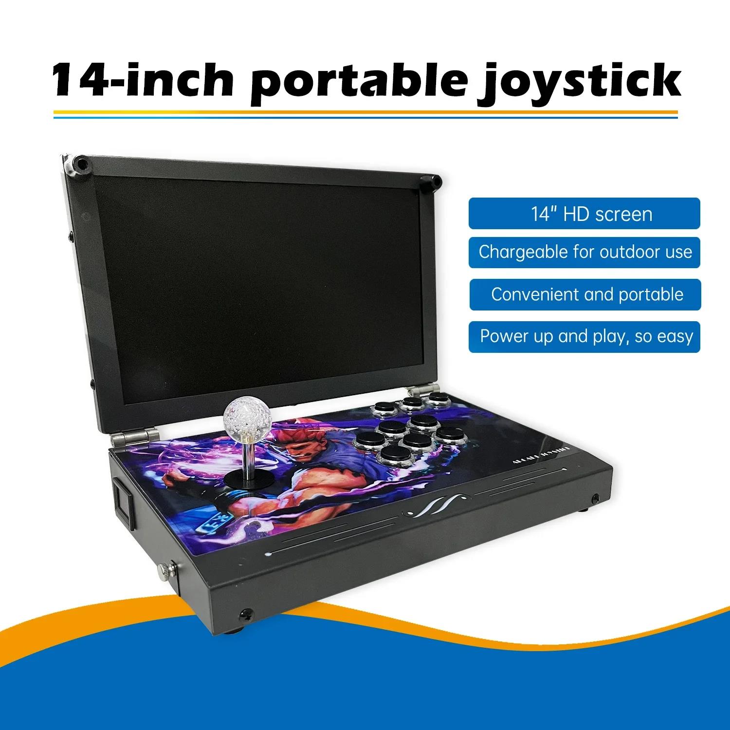 14-Inch 3D Pandora Console Folding Portable Arcade Console Pandora DX Box 26800 in 1 720P HD Screen Mini Arcade Moonlight