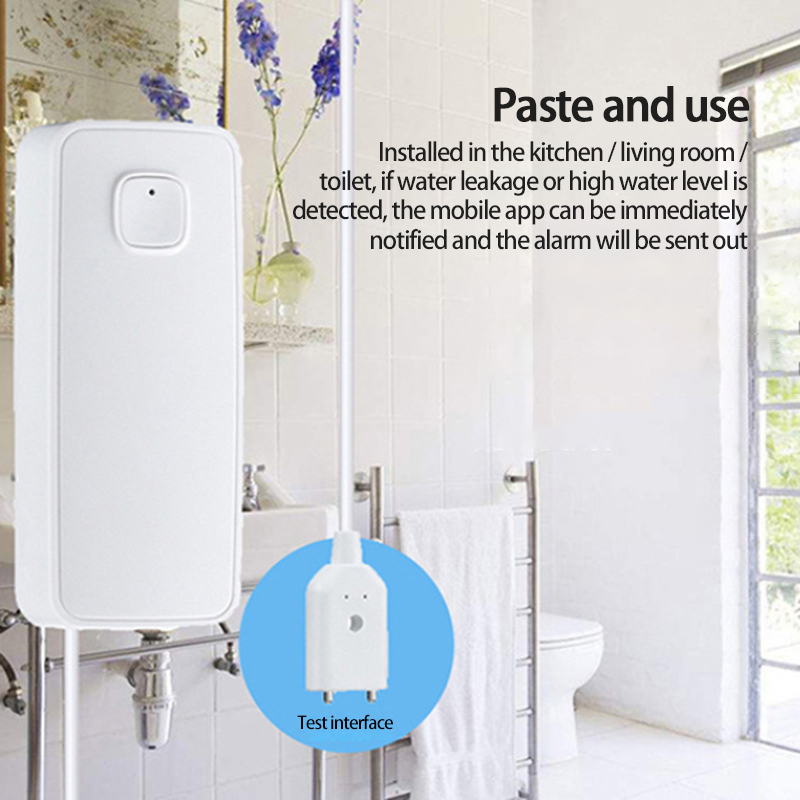 Tuya Smart Life Water Leakage Alarm Independent Wifi Leak Sensor Detector Flood Alert Overflow Home Security Automation System. 