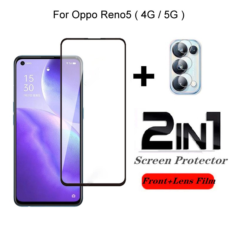in Tempered Glass Screen Protector And Camera Glass For OPPO