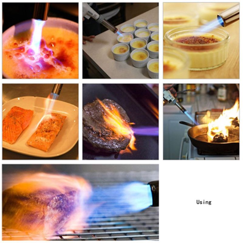 【Good-Love Store】1 Pc Gas Torch Flame Thrower Automatic Piezoelectricity Ignite Picnic Cook Tool High Quality Gas Torch Thrower. 