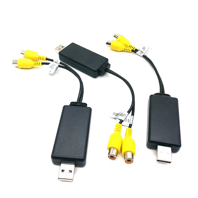 USB to Cvbs Video output Adapter to RCA interface Cable usb input 2 port vedio outbut to Car Radio Accessories Android TV Player. 