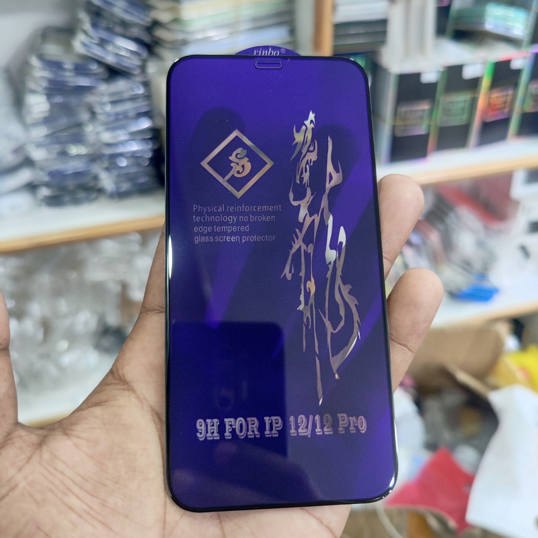 Rinbo or Rainbow Tempered Glass Screen Protector for iPhone_6 / 6S/ 6_PLUS/ 7/ 7_PLUS/ 8/ 8_PLUS/ X/ XS/ XS_MAX/ XR/ 11/ 11PRO/ 11PRO MAX / 12 / 12_mini / 12_pro / 12_pro_max. 