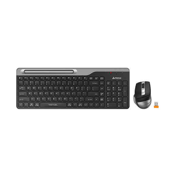 A4tech Fstyler FB2535C Multi-mode Wireless Keyboard & Mouse Combo - Bluetooth/2.4G - Ultra-Slim Keycap - Compact Size - Rechargeable Mouse - For Windows / Android / Mac / iOS - Smokey Gre (Bluetooth & Wireless with one years warranty) Combo Keyboard Mouse. 