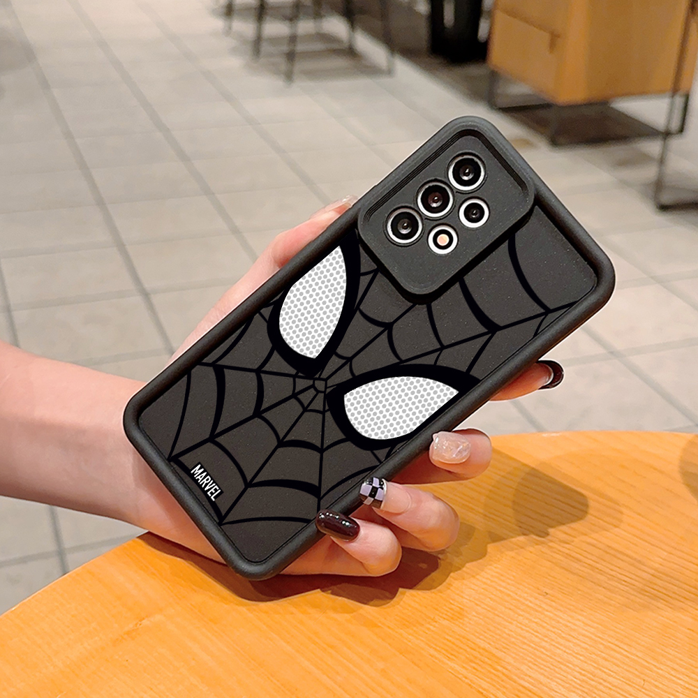 TA for Realme C11 2020 Back Cover Soft Square Ladder Spider-Man Pattern Cases Silicone Camera Protection Phone Case. 