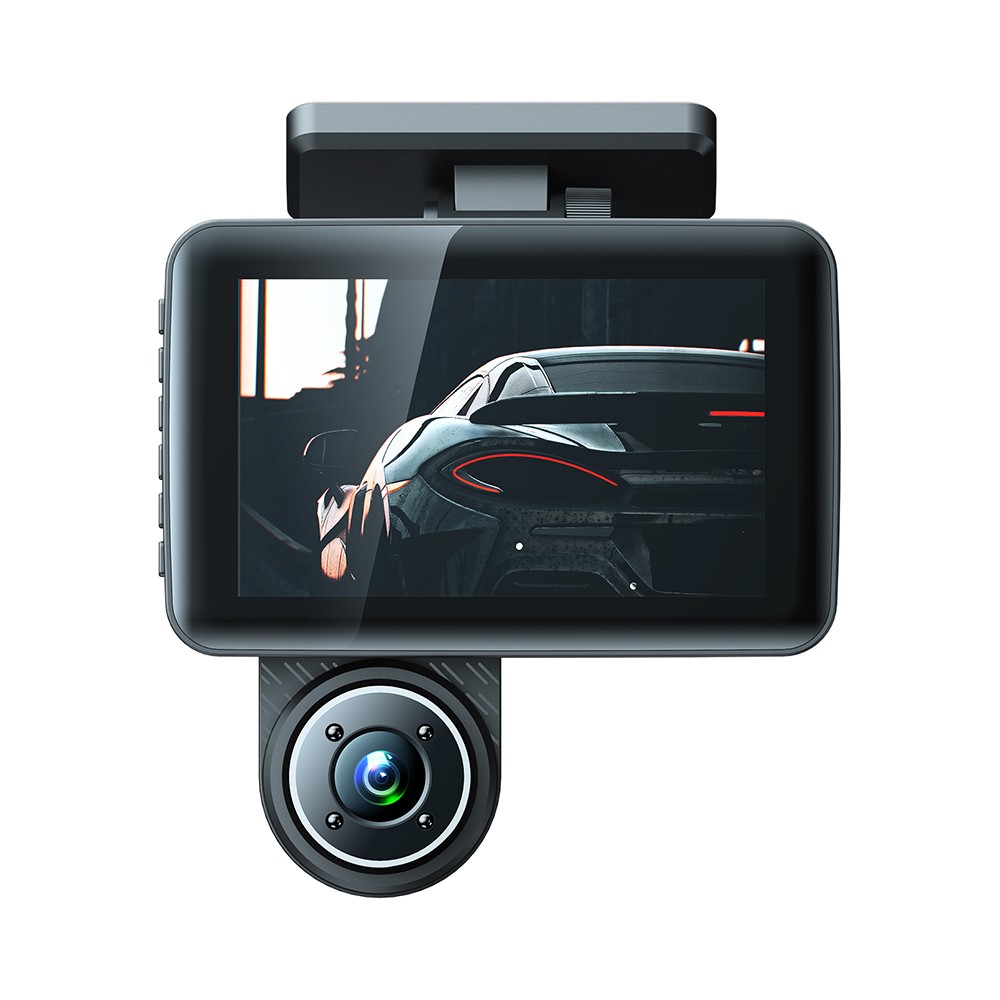 Dash Cam Front and Rear Inside 3 Cameras 1080+720+480P 4in Car Rearview Mirror - black. 