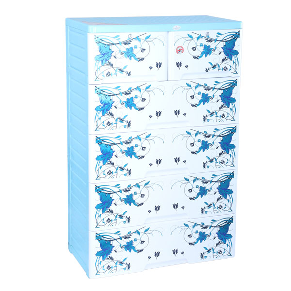 RFL Wardrobe Double 5 Drawer Deluxe Metal Blue Daraz .bd