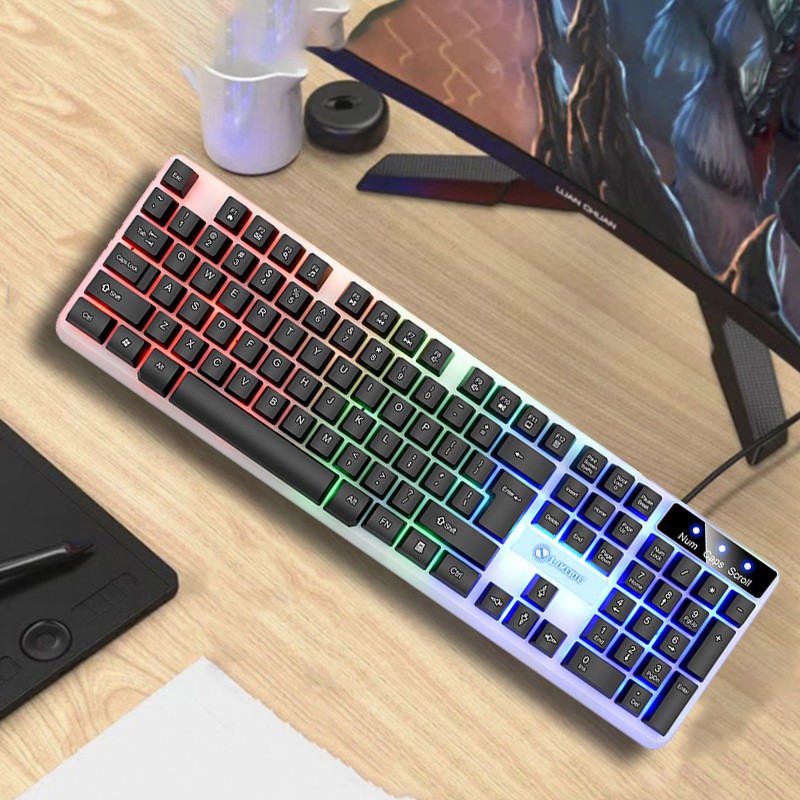 Limagnesium TX35 Luminous Wired Keyboard Suspension Mechanical Feel Home Game Computer Keyboard USB Business Office. 