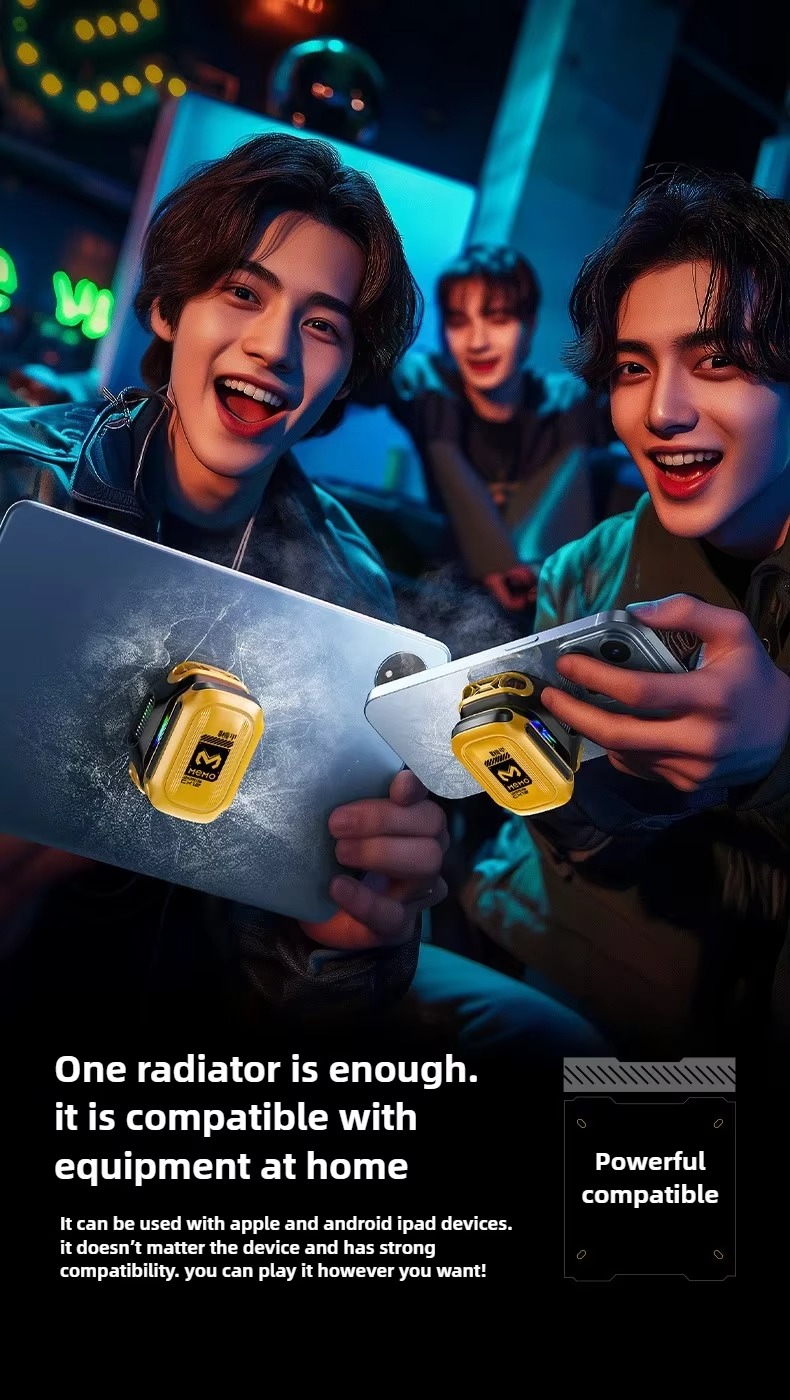 MEMO CX12 Mobile Phone Cooler Rechargeable Cooler Radiator with Digital Display and Battery. 