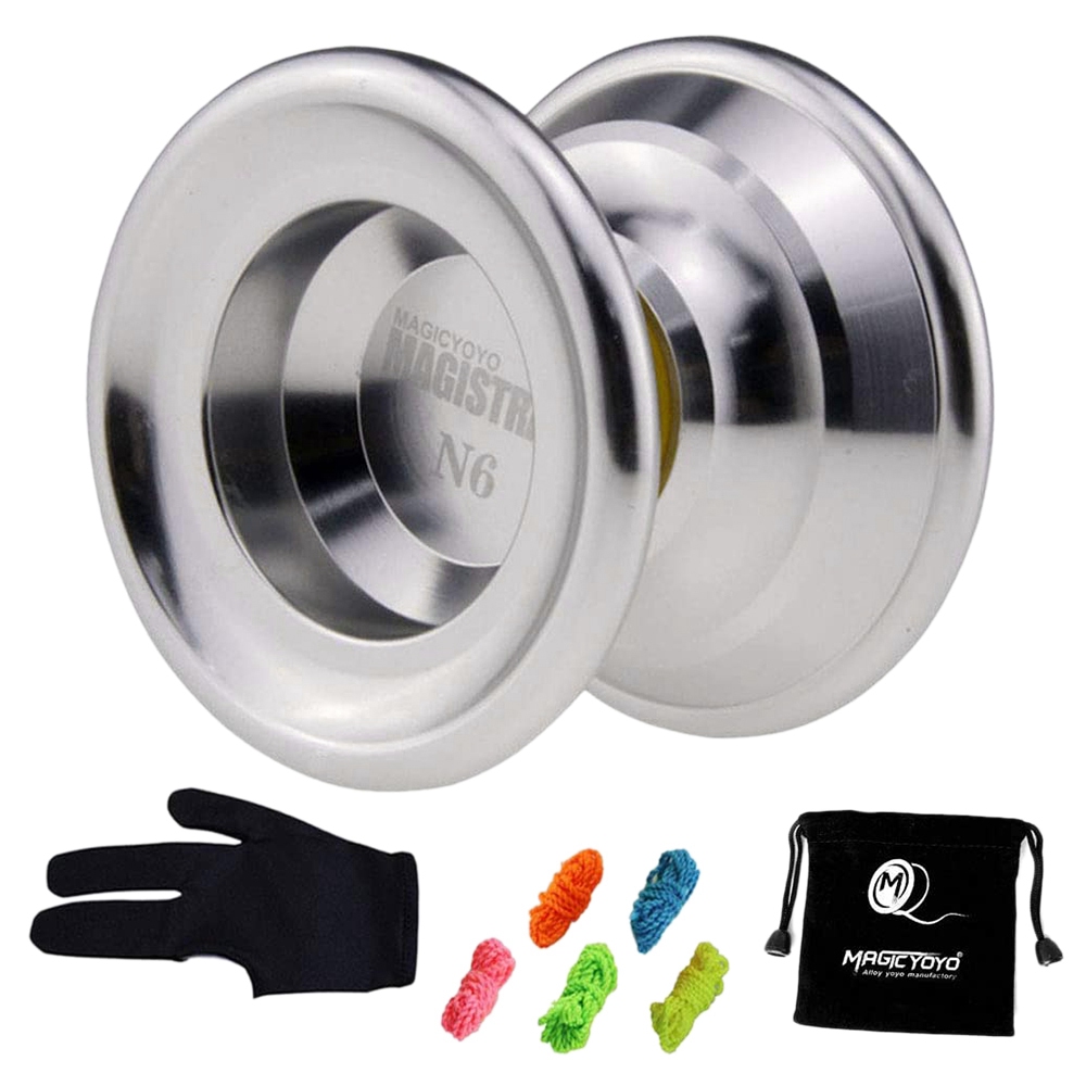 Yoyo N6 Magistrate Professional Alloy Yoyo Unresponsive Yoyo with Bag+5 Strings+Glove