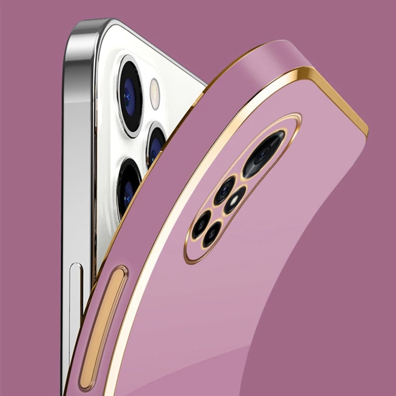 For Huawei nova 8 Case Huawei nova 8 Pro Cover ANG-LX1 ANG-LX2 Phone case Luxury Square Plating Shockproof NOVA8 pro Back Cover. 