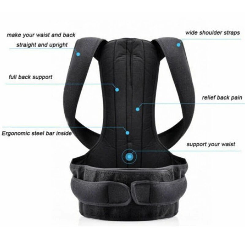 Posture Corrector Back Posture Brace Clavicle Support Stop Slouching and Hunching Adjustable Back Trainer Unisex. 