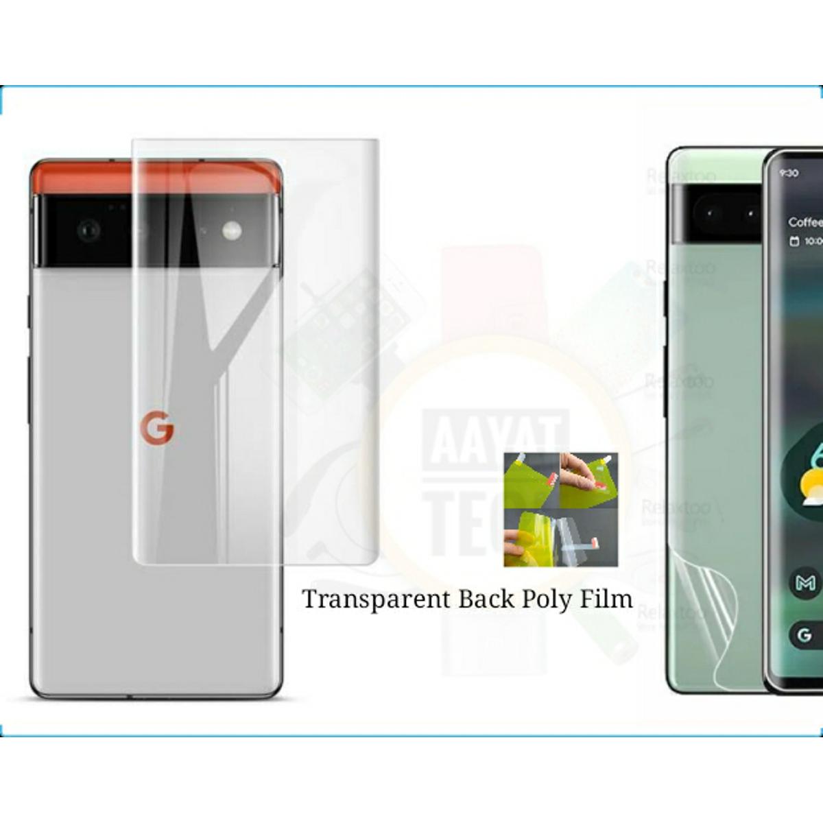 Google Pixel 6a _TPU Protective Film Hydrogel Back POLY / TPU Protector Screen Protector Anti-Shatter / High Definition (Back POLY)