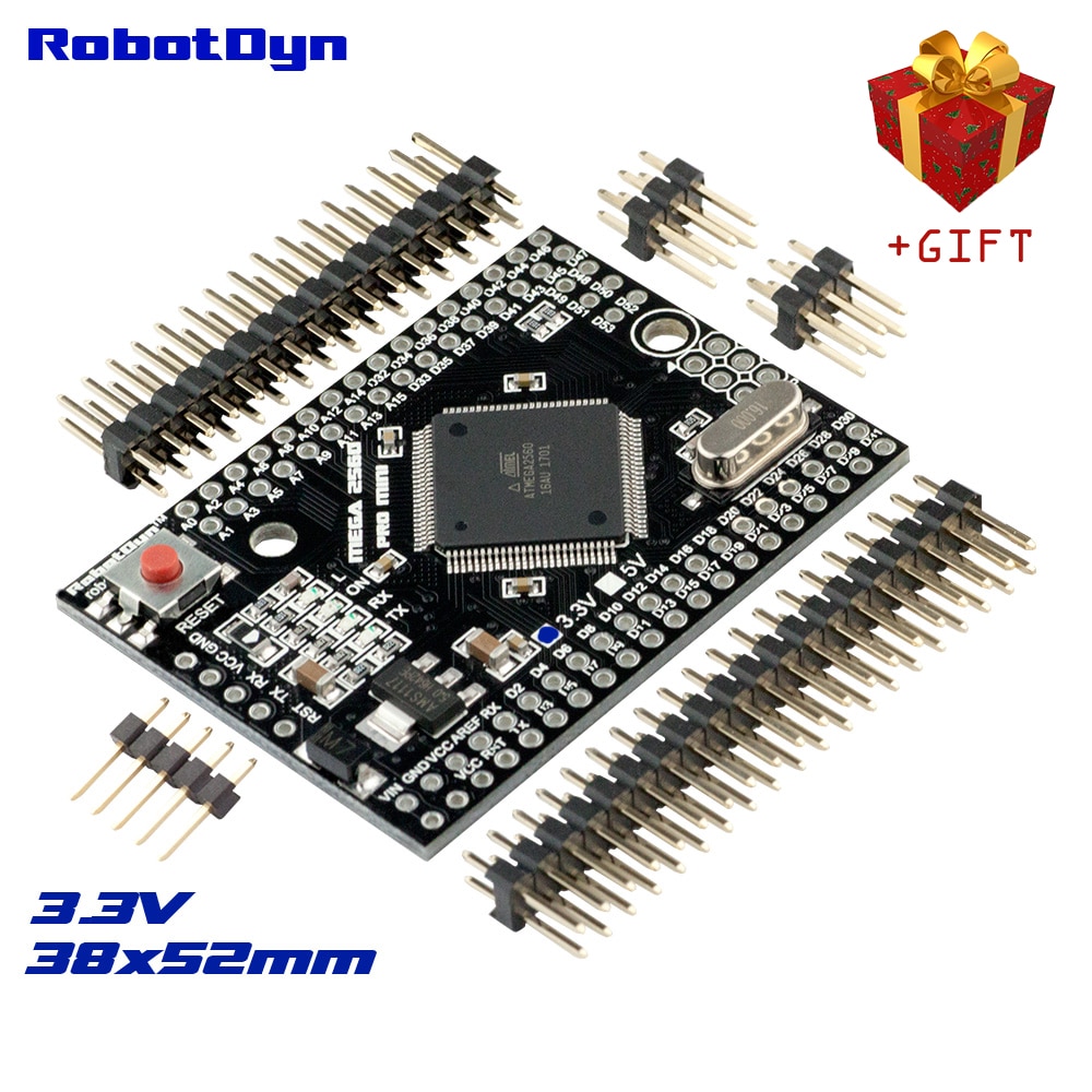 【happy one】Mega 2560 PRO MINI with male pinheaders. Compatible for Arduino Mega. 
