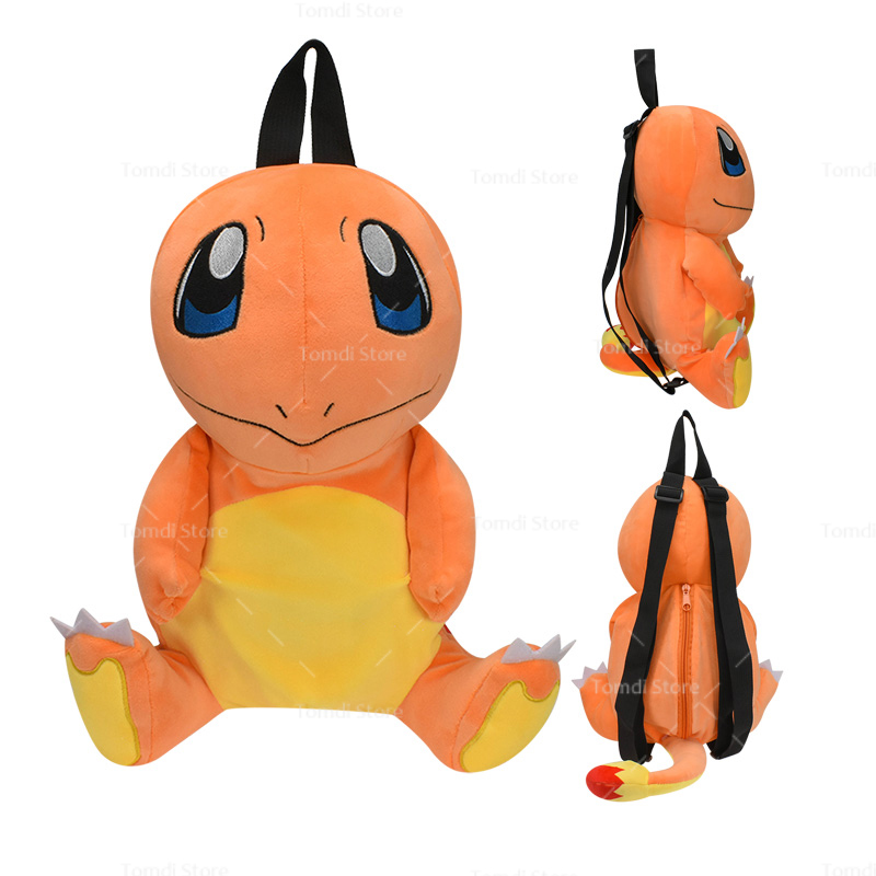 New Pokemon Backpack Plush Suffed Toy Pikachu Eevee Mew Gengar Snorlax Charizard Mimikyu Backpack Kawaii Kirby Shoulder Bag. 