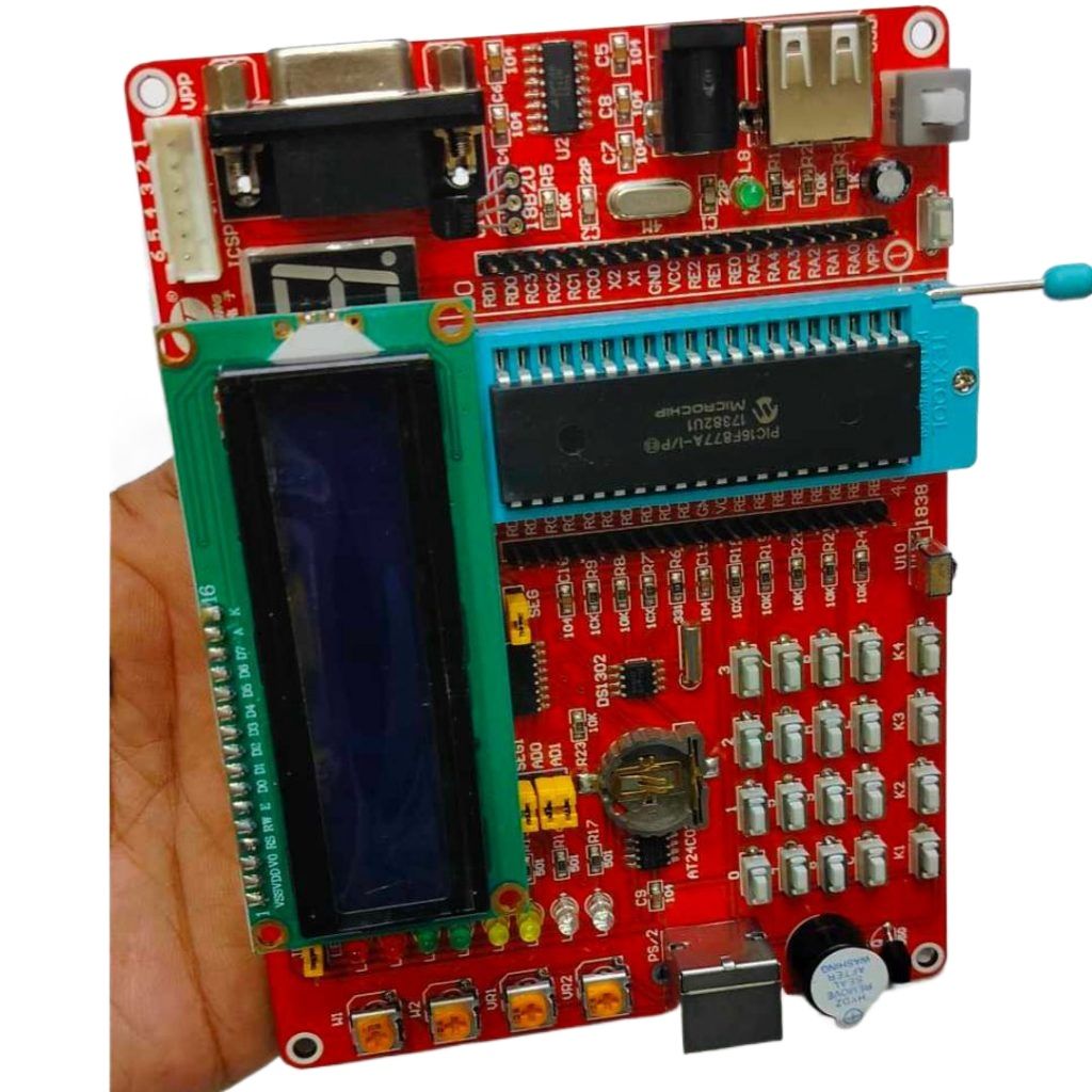 PIC16F877A Development Learning Board PIC USB Programmable MCU Controller System Core Board Module HJ-5G Experimental Platform PIC16F877A Programmable Learning Board