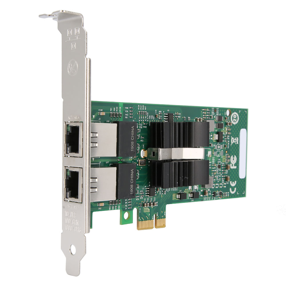 For INTEL 82576-T2 Gigabit PCI e Dual Port Network Adapter Card Desktop 1000Mbps Server NIC LED. 