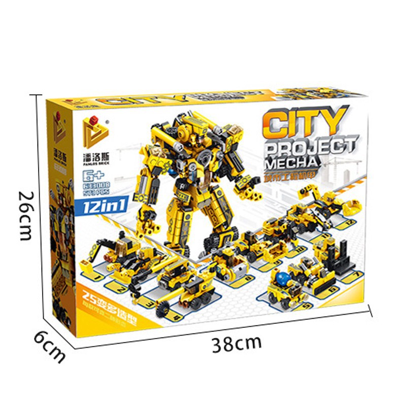 Robot Lego 12 in 1 573 Pcs Transformer City Project Building Block for Kids- 633008. 