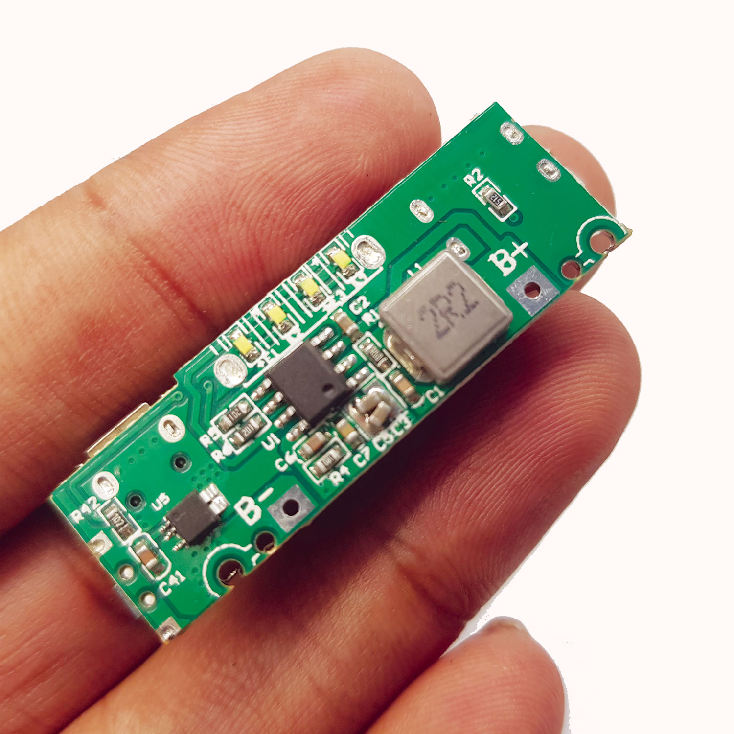 Power Bank Circuit DC 5V 1A Micro USB & Type C With LED 4 Indicator & BMS Protection Lithium Battery 18650 Mobile Smart Phone Charging Module. 