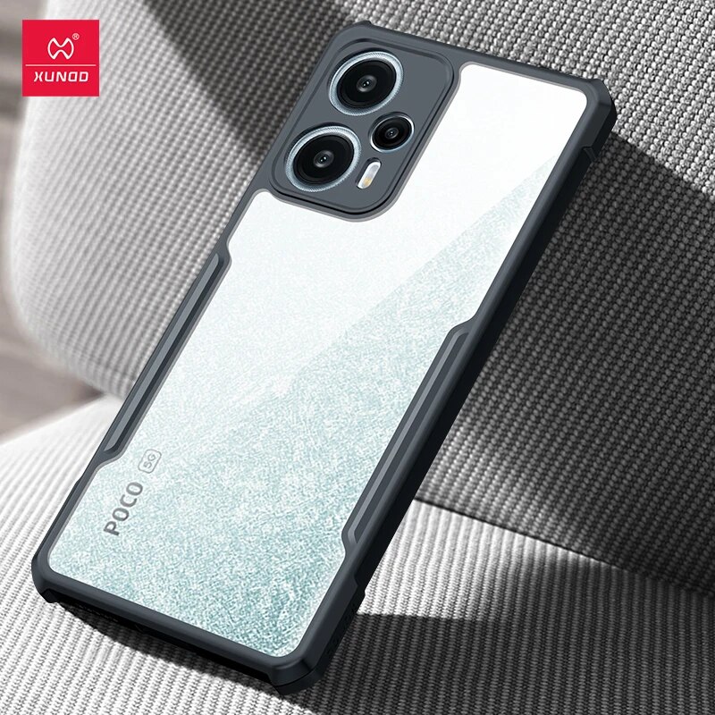 Xundd Phone Case For POCO F5 F5 Pro Case Airbags Shockproof Shell For POCO F4 GT F3 Lens Full Protection Back Transparent Cover