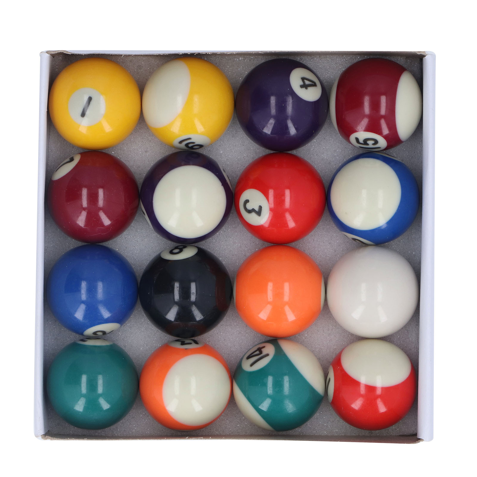 16pcs Mini Pool Balls American Style Multiple Colors 1.5inch Resin Pool Table Balls for Game Rooms Recreation Games. 